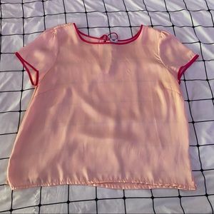 DOWNEAST| cute pink silk blouse